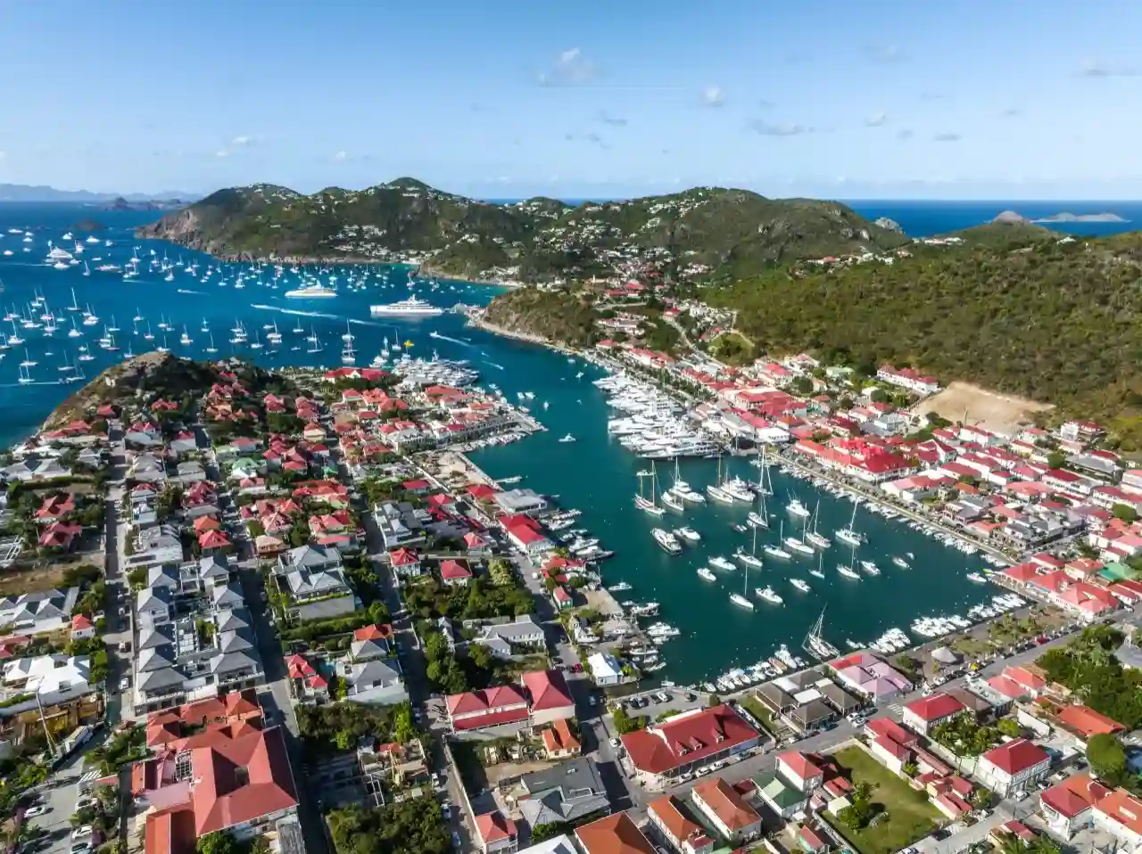 Aerial view of Gustavia