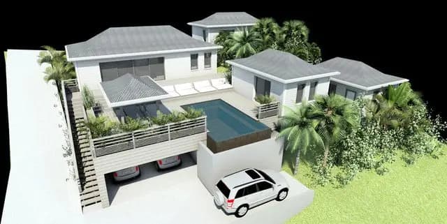 Ensemble immobilier de deux villas neuves de trois et quatre chambres